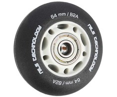 PU 64x24 82A MATINE Juodas (4 vnt.) + ABEC-9 (8 vnt.) NILS EXTREME RINKINYS
