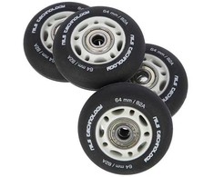 PU 64x24 82A MATINE Juodas (4 vnt.) + ABEC-9 (8 vnt.) NILS EXTREME RINKINYS