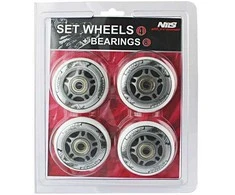PU 70x24 82A Baltas (4 vnt.) + ABEC-7 (8 vnt.) NILS EXTREME RINKINYS