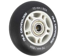 PU 70x24 82A MATTE Juodas (4 vnt.) + ABEC-9 (8 vnt.) NILS EXTREME RINKINYS