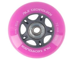 PU 72x24 82A (4 vnt.) rožinė + ABEC-7 (8 vnt.) NILS EXTREME SET