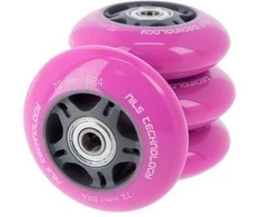 PU 72x24 82A (4 vnt.) rožinė + ABEC-7 (8 vnt.) NILS EXTREME SET