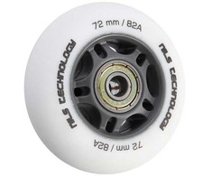 PU 72x24 82A MATTE Baltas (4 vnt.) + ABEC-9 (8 vnt.) NILS EXTREME RINKINYS