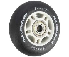 PU 72x24 82A MATTE Juodas (4 vnt.) + ABEC-9 (8 vnt.) NILS EXTREME SET