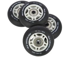 PU 72x24 82A MATTE Juodas (4 vnt.) + ABEC-9 (8 vnt.) NILS EXTREME SET