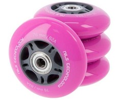 PU 76x24 82A (4 vnt.) rožinė + ABEC-7 (8 vnt.) NILS EXTREME SET