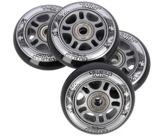 PU 76x24 82A Juodas N (4 vnt.) + ABEC-9 (8 vnt.) NILS EXTREME SET