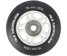 PU 76x24 82A MATTE Juodas (4 vnt.) + ABEC-9 (8 vnt.) NILS EXTREME RINKINYS