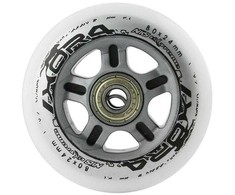 PU 80x24 82A Baltas (4 vnt.) + ABEC-7 (8 vnt.) NILS EXTREME SET