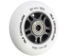 PU 80x24 82A MATTE Baltas (4 vnt.) + ABEC-9 (8 vnt.) NILS EXTREME RINKINYS