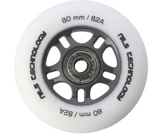 PU 80x24 82A MATTE Baltas (4 vnt.) + ABEC-9 (8 vnt.) NILS EXTREME RINKINYS