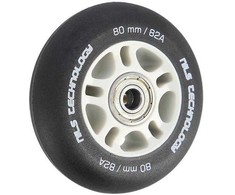 PU 80x24 82A MATTE Juodas (4 vnt.) + ABEC-9 (8 vnt.) NILS EXTREME RINKINYS