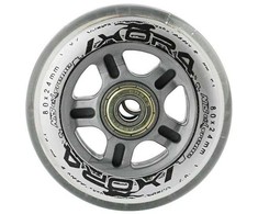 PU 80x24 82A TRANSPARENT (4 vnt.) + ABEC-7 (8 vnt.) NILS EXTREME RINKINYS