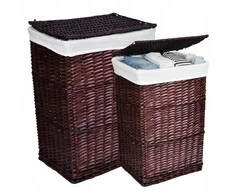 Rudų pintų krepšelių rinkinys 72 l ir 114 l
