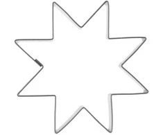 Sausainių pjaustyklė plieninė žvaigždė 6 cm