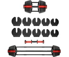 SGR40 PRO SET 2IN1 REGULIUOJAMAS HANTELIŲ RINKINYS 43,5 KG HMS