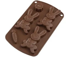Silikoninė forma sausainių, praline, zuikio, kiškio, Velykų kepimui