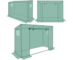 ŠILTNAMIUS POMIDORIEMS IR Agurkams 200x77x168-150cm PE Žalias