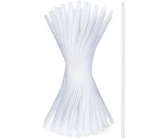 Skaidrių šiaudelių rinkinys po 50 vnt. 22 cm
