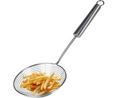 Skimmeris, sietelis, plieno šaukštas koldūnams, pierogi, bulvytėms, 37 cm