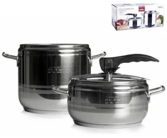 Slėginė viryklė, plieno puodas, PROFI duo indukcinis, 4+7 l