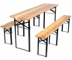 Lauko baldų komplektas Sodo komplektas alaus staliukas 170 cm + 2 suolai