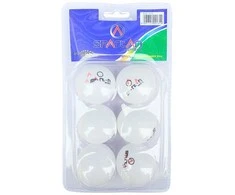 Stalo teniso kamuoliukai SPARTAN TT-BALL Ping Pong Baltas 6 vnt