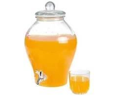 Stiklainis su čiaupu limonado gėrimams, 6,5 l
