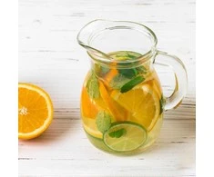 Stiklinis ąsotis gėrimams su rankena 250 ml