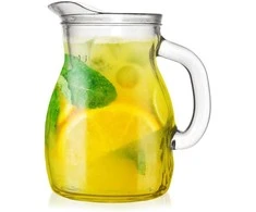 Stiklinis ąsotis gėrimams su rankena 500 ml