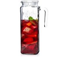 Stiklinis ąsotis su dangteliu 1,2 l