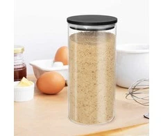 Stiklinis indas biriems produktams su dangteliu ir sandarikliu 980 ml