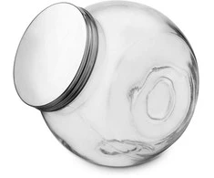 Stiklinis virtuvinis indas su dangteliu, indelis biriems produktams, makaronams, saldumynams, kavai, 3 l