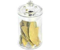 Stiklinis virtuvinis indas su sandarikliu prieskoniams, biriems produktams, retro, 140 ml