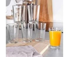 Stiklinių rinkinys, Puodeliai gėrimams, Sultys, Vanduo, VILDE, 200 ml, 6 vnt.