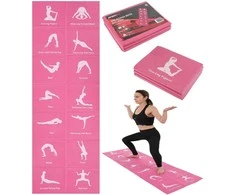 SULANKSTAMAS JOGA KILIMAS 1700X600X5MM ROŽINĖS ENERO FIT