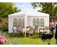 TENO baltas sodo paviljonas su langais 3x3 m