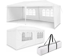 TENO baltas sodo paviljonas su langais 3x6 m