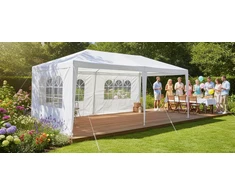 TENO baltas sodo paviljonas su langais 3x6 m