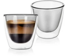Terminės stiklinės su dviguba sienele espreso kavai DOUBLE 90 ml 2 vnt.