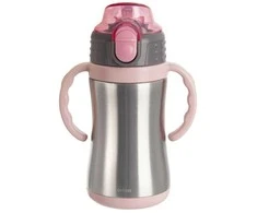 Terminis puodelis / termosas plieno vandens butelis, rožinis, 300 ml
