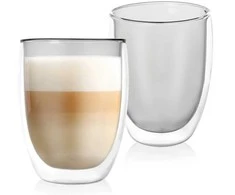 Termo stiklinės su dviguba sienele kavai latte DOUBLE 370 ml 2 vnt.