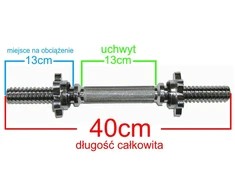 TIESUS TRUMPAS KAKLAS 40 cm SU spaustukais, SKERSMENS 25 mm EB FIT