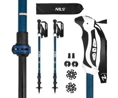TK8601 MĖLYNAI ALUMINIUMINIAI TREKING POLAI NILS