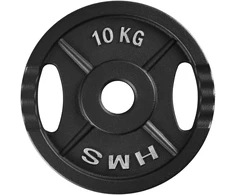 TOD10 olimpinė lėkštė, juoda, 10 kg, HMS