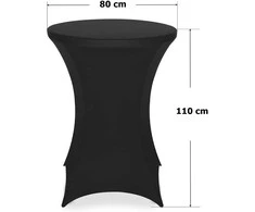 Užvalkalas juodam kokteilių stalui, 80 cm