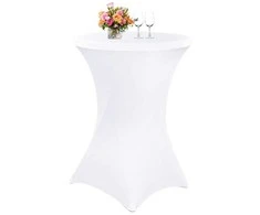 Užvalkalas kokteilių stalui, Baltas, 80 cm