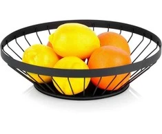 Vaisių ir daržovių krepšelis Metalinis juodas dekoratyvinis NAVA 28 cm