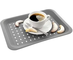Virtuvės serviravimo padėklas pilkas 33x23 cm