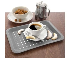 Virtuvės serviravimo padėklas pilkas 33x23 cm